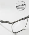 Zulma Titanium Vintage Square Flip Cover Eyeglasses Frame