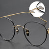 Gaye Titanium Vintage Oval Eyeglasses Frame