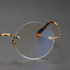 Jarek Titanium Rimless Oval Glasses Frames