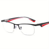 HALF FRAME METAL RETRO ANTI-BLUE LIGHT READING GLASSES