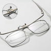 Zulma Titanium Vintage Square Flip Cover Eyeglasses Frame