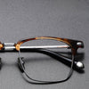 Pirro Browline Titanium Rectangle Glasses Frame