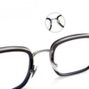 Retro Titanium Square Glasses Frame Empire