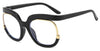 Barbara Retro Overszied Shades Half Glasses Frame