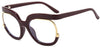 Barbara Retro Overszied Shades Half Glasses Frame