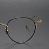 Gaye Titanium Vintage Oval Eyeglasses Frame