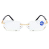 ANTI-BLUE LIGHT RIMLESS CUT EDGE METAL PRESBYOPIA GLASSES