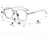 Loewy Retro Titanium Square Glasses Frame