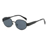 Oval Metal Fashion Retro Cat Eye Sunglasses