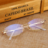 WOMEN'S FASHION FRAMELESS ANTI-BLUE LIGHT READING GLASSES