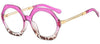 Cecily Gradient Fashion Irregular Round Glasses Frame