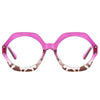 Cecily Gradient Fashion Irregular Round Glasses Frame