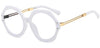 Cecily Gradient Fashion Irregular Round Glasses Frame