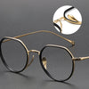 Titanium Geometric Glasses Frame  KMN7310