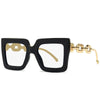 Claire Fancy Square Metal Chain Glasses Frame