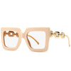 Claire Fancy Square Metal Chain Glasses Frame