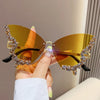 BUTTERFLY DIAMOND RIMLESS SUNGLASSES