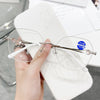 POLYGONAL RIMLESS DIAMOND CUT RIM ANTI-BLU-RAY GLASSES