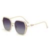 LARGE FRAME UV PROTECTION DIAMOND RIMMED SUNGLASSES