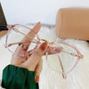 LADIES FASHIONABLE GRADIENT LARGE FRAME ANTI-BLUE LIGHT READING GLASSES