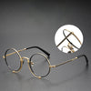 Kadir Titanium Vintage Round Eyeglasses Frames