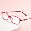 WOMEN'S COMFORTABLE DIAMOND-ENCRUSTED ROUND FRAME ANTI-BLUE LIGHT READING GLASSES