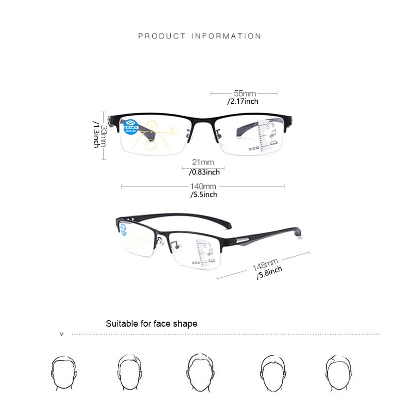 FASHION TITANIUM ULTRA-LIGHT SHOCKPROOF IMPACT-RESISTANT READING GLASS ...