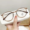 WOMEN'S FASHION ROUND LARGE FRAME ANTI-BLUE LIGHT READING GLASSES