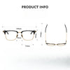 Browline Titanium Rectangle Glasses Frame MST19339