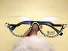 Jennifer Luxury Rhinestone Cat Eye Glasses