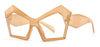 Jenny Oversized Irregular Square Glasses Frame