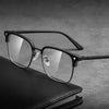 BUSINESS METAL HALF-FRAME ANTI-BLUE LIGHT READING GLASSES