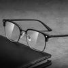 MEN'S BUSINESS METAL HALF-FRAME ANTI-BLUE LIGHT READING GLASSES