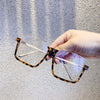 Linda Oversized Square Transparent Glasses