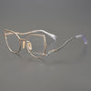 Liz Personality Cat Eye Metal Irregular Glasses Frame