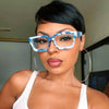 Nicola Designer Blue White Eyeglasses Frame