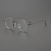 Parson Round Acetate Titanium Glasses Frame