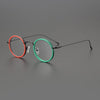 Parson Round Acetate Titanium Glasses Frame