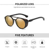 Men's Retro Round Polarized Steampunk Sunglasses HSQT209