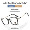 Women's Fashionable Metal Large Frame Color Changing Anti-Blue Light Sunglasses