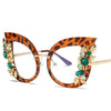 Trista Oversized Rhinestone Cat Eye Glasses Frame