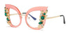 Trista Oversized Rhinestone Cat Eye Glasses Frame