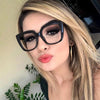 women's eyeglass frame  New black Square glasses frame women Big glasses frame oversized Fashion Styles Acetate