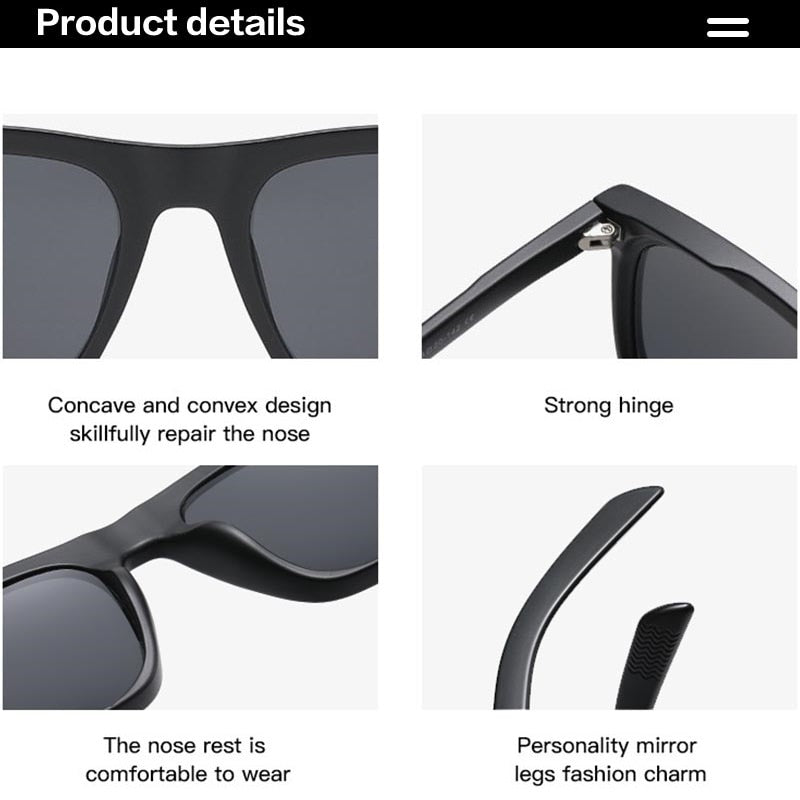 2023 New Retro Fishing UV400 Eyewear Designer Driving Vintage Polarized  Sunglasses Square
