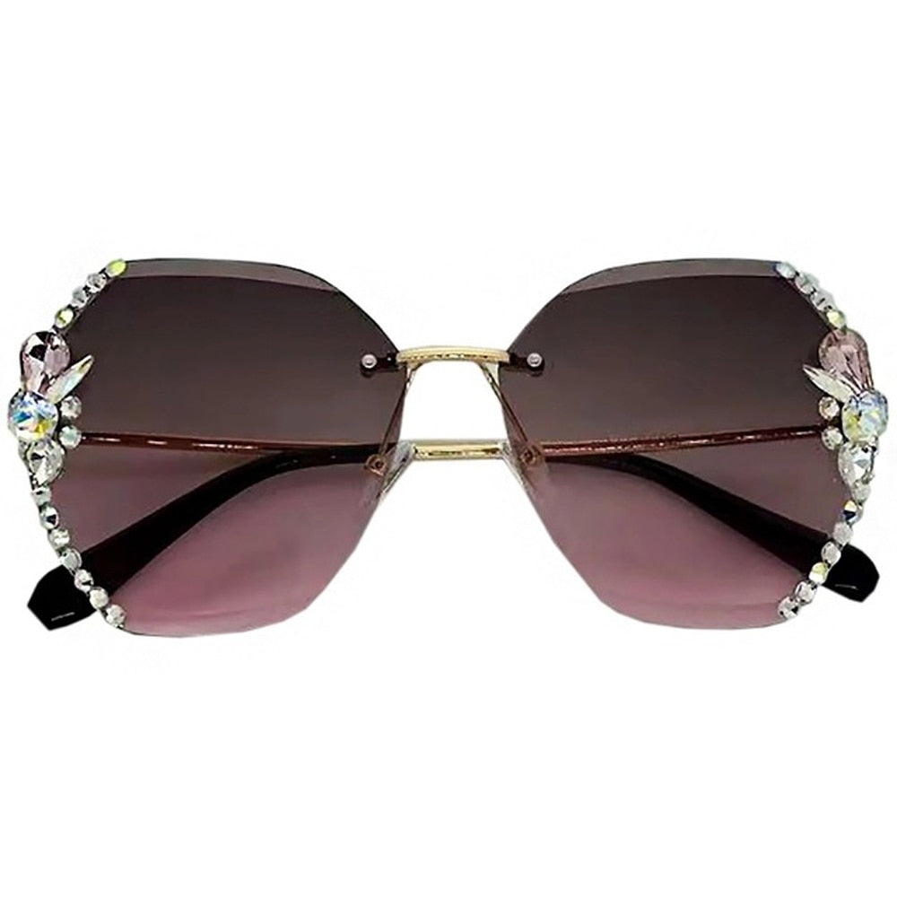 Fashion Square Gradient Mirror Sunglasses Women 2023 Retro Brand Desi –  Jollynova
