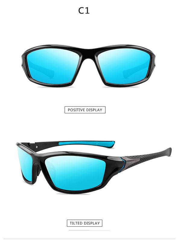 Polarized Sports Sunglasses for Men Vintage Square Fishing Sunglasses Men  Women UV400 Cool Glasses