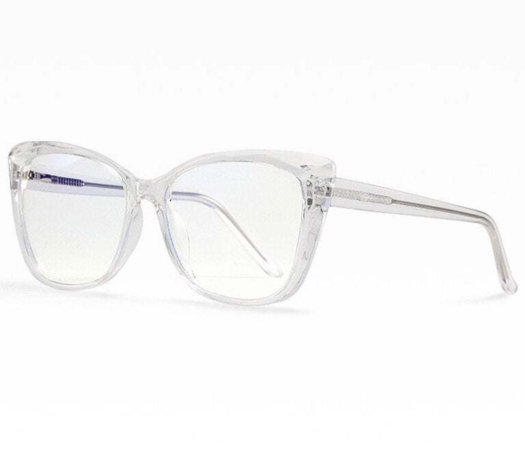 Anti Blue Half Frame Acetate Glasses Frames Women Men Optical Fashion  Computer Glasses, C2