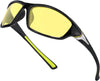 SIPHEW Night Driving Glasses, Sports Polarized Yellow Night Vision Glasses for Men Women, Reduce Glare and Enhance Vision