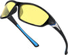 SIPHEW Night Driving Glasses, Sports Polarized Yellow Night Vision Glasses for Men Women, Reduce Glare and Enhance Vision