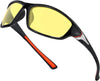 SIPHEW Night Driving Glasses, Sports Polarized Yellow Night Vision Glasses for Men Women, Reduce Glare and Enhance Vision